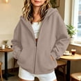 thumbnail image 5 of Kiijoy Toddler Girls Casual Zip Up Hoodie Kids Sweatshirt with Pocket, Khaki, Sizes 4-5T, 5 of 5