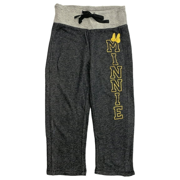 Disney Girls Gray & Gold Minnie Mouse Sweat Pants Small (6/6X)