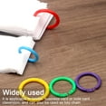 thumbnail image 4 of 100 Pcs Plastic Binder Rings Plastic Loose Leaf Rings Multi-Color Book Rings Flexible for Cards, Document Stack School Home, or Office Use,46mm, 4 of 5