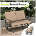 thumbnail image 4 of SUNCROWN 4-Piece Outdoor Patio Furniture Set Wrought Iron Conversation Set, Brown, 4 of 13