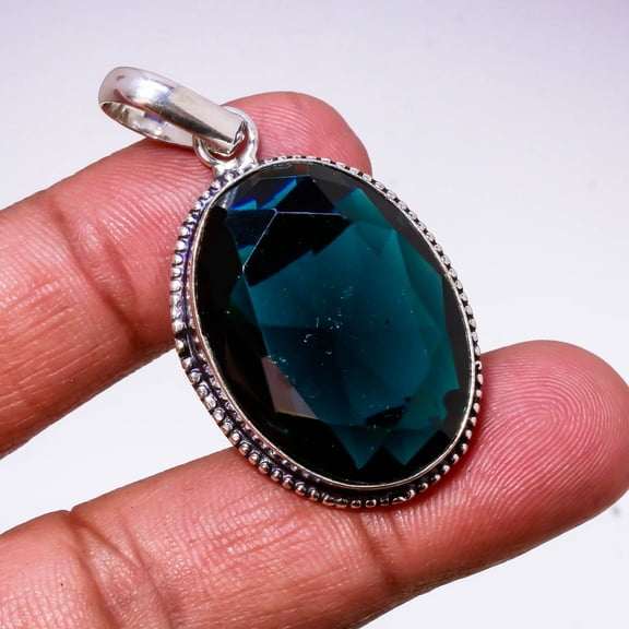 Iolite Gemstone Handmade Fashion Engagement Gift Pendant Jewelry 1.80" SA 931