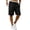 Black, variant on Men's Relaxed Fit Cargo Shorts Hiking Outdoor Casual Shorts Drawstring Elastic Waist Bermuda Shorts with Multi-Pocket, Khaki L