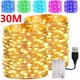 thumbnail image 2 of Guirnalda de luces LED de alambre de cobre de 30 m con batería USB, resistente al agua, luces de hadas para decoración de fiestas, bodas y Navidad, 2 of 5