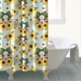 thumbnail image 4 of Yellow Highland Cow Sunflower Bow Pattern Shower Curtain 72"x72" ,Bathroom Decorative Shower Curtains Set with 12 Hooks,Modern Waterproof Washable Shower Curtain, 4 of 6