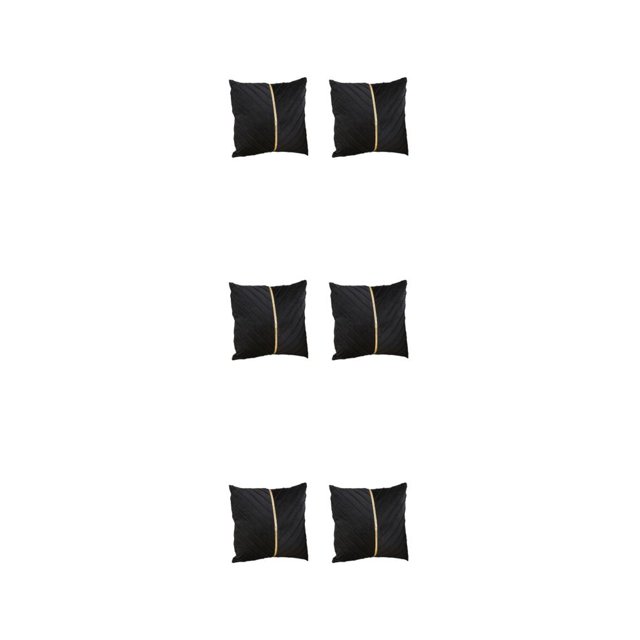 Baohd 2pack/lot Symmetrical Gold Thread Velvet Cushion Cover And Fashionable Sofa Home Decor Pillow Case Polyester black 3Set