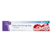 Nicole Home Collection Zip Seal Storage Bags, 1 Gallon, 30 Ct
