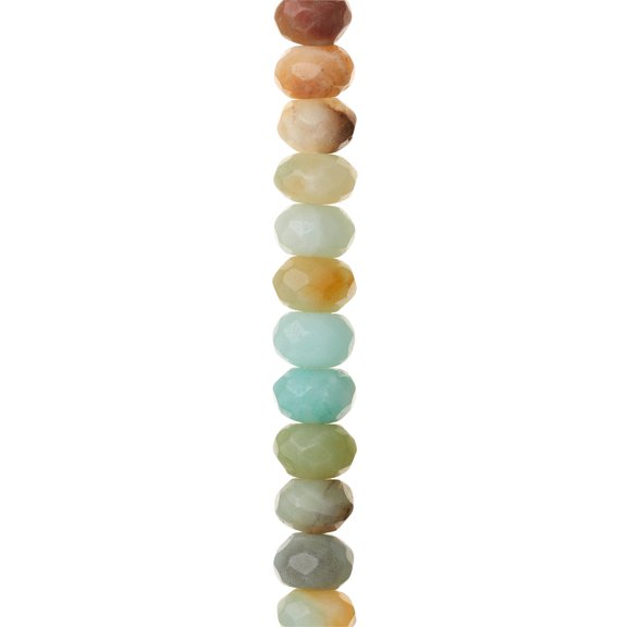 Bead Landing Amazonite Rondelle Beads, 8mm, 12 Pack