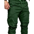 thumbnail image 4 of Mens Sweatpants Multi-pockets Casual Trouser Training Pantalones Straight Cargo Pants, 4 of 5