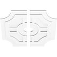 thumbnail image 2 of 40"OD x 5"ID x 13 1/4"C x 1"P Haus Architectural Grade PVC Contemporary Ceiling Medallion, Two Piece, 2 of 11