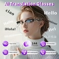 thumbnail image 2 of Black AI smart Glasses: Real-Time Translation in 160+ Languages, Built-In Mic & Speaker, Color-Changing Lenses, Wireless Calls & Music, Magnetic Charging, 2 of 14