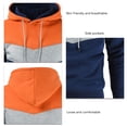 thumbnail image 4 of Sudadera con Capucha para Hombre Moda Suelta Cómoda Transpirable Bloqueo de Color Sudadera Deportiva Masculina para Correr Naranja XL, 4 of 5