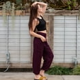 thumbnail image 6 of Happy Trunks New Harem Pants Womens Plus Hippie Bohemian Yoga Elephant - High Waisted Baggy Pants for Women (X Large, Solid Purple), 6 of 8