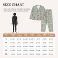 thumbnail image 4 of Lsque Autumn Branches Fox and Mushrooms Pattern Long Sleeve Pajama Set for Women - Soft 2-Piece Sleepwear and Loungewear Set with Pockets, Comfy Nightwear-Medium, 4 of 7