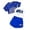 Blue, variant on Girls 3-Piece Summer Outfit Set, Sleeveless Top with Printed Tank & Shorts for Ages 8-14,Black,12Y