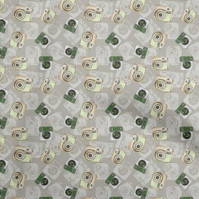 oneOone Polyester Spandex Light Gray Fabric Travel Sewing Material Print Fabric By The Yard 56 Inch Wide