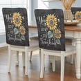 thumbnail image 2 of Farmhouse Sunflower Chair Covers Set of 8 You Are My Sunshine Chair Back Covers Stretch Removable Washable Slipcovers Protector for Dining Room Kitchen Party Decor, 2 of 9