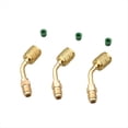 thumbnail image 1 of Adaptador de 3 Piezas A2L R-32 R-454B, Conector Hembra de 1/4pulgada LH A Conector Macho de 1/4pulgada RH, para Tanques de Refrigerante LH y Mangueras RH., 1 of 5