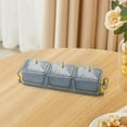 thumbnail image 6 of Tongina Divided Dried Fruit Plates Food Serving Trays Compartments Appetizer Serving Tray Snacks Container for Veggie Holiday Wedding Gray Aureate, 6 of 7