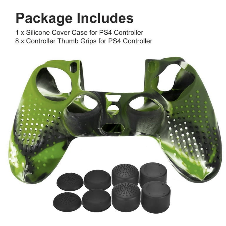 PS4 Controller Grip,Hikfly Skin Silicone Gel Controller Cover Case  Protector Compatible for PS4/PS4 Slim/PS4 Pro Controller (1x Controller  Cover with