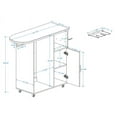 thumbnail image 6 of WARMMUSE Ironing Board, Laundry Sorter Cart with Ironing Board, Adjustable Shelf, 2 Clothes Rods, and Storage Cabinet, 40.55" H x 16.73" W x 42.13" L, White, 6 of 10