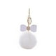 thumbnail image 1 of Minnieouse llavero de felpa con forma de bola de pelo, decoración de PU, llavero portátil, llavero de cintura, anillo de adorno, accesorio Accesorios de disfraces Blanco Minnieouse AP014329-08, 1 of 1
