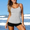 thumbnail image 2 of Summer Plus Size Bathing Suit for Women Fashion Sleeveless Printing Round Neck Bikini Padded Swimwear Swim Romper Backless Bathing Suit, 2 of 8