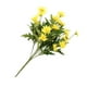 thumbnail image 4 of Ramo de flores artificiales Hojas de simulación Flor Decoración floral Hogar Fiesta de bodas Planta falsa, Amarillo Inevent HA8310-05B, 4 of 6