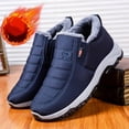 thumbnail image 5 of Xmyrz Snow Boots For Men Waterproof Cozy Round Toe Vogue Thin Flat Going Out Wide Calf Boots Winter Boots Mens Shoes, 5 of 9