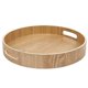 thumbnail image 2 of 2 pcs Round Bamboo Wood Serving Trays, Dinner Tray, Tea Tray, Breakfast Food Container, Handle Tray, 2 of 5