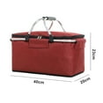 thumbnail image 2 of LCXmlly Sac de Pique-Nique Isolé 18L Panier de Pique-Nique Isolé avec Poignée Grande Capacité Fermeture Éclair Étanche Panier de Rangement Pliable Fournitures de Camping, 2 of 8