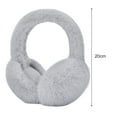 thumbnail image 6 of Naierhg Women Winter Earmuffs Faux Fur Thick Cozy Solid Color Elastic Lightweight Anti slip Foldable Ear Ear Cover Outdoor Ear Warmers for Winter White, 6 of 8