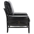 thumbnail image 3 of SAFAVIEH Oslo Modern Style Mid Century Tufted Arm Chairs, Black (34.7 in. W x 32.1 in. D x 37.1 in. H), 3 of 14
