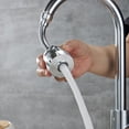 thumbnail image 2 of Anti splash Faucet Aerator Extender Flexible Water saving Kitchen Tap Head 19cm + Adapter, 2 of 9