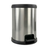 Mainstays 1.5 Gallon Trash Can, Plastic Round Step Bathroom Trash Can ...