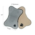 thumbnail image 3 of Microfibre Bone Mat Paw Embroidery  - Set of 2, 3 of 3