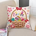 thumbnail image 2 of Hbdhejl Easter Pillowcase Rabbit Holiday Home Sofa Bedside Peach Skin Pillowcase, 2 of 4