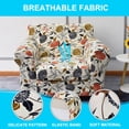 thumbnail image 5 of Eco-Ancheng 3 Piece Stretch Sofa Covers for 2 Cushion Couch Printed Sofa Slipcover with 2 Individual Cushion Covers Furniture Protector for Living Room Chairs with Elastic Bottom, Loveseat，11, 5 of 7