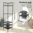 thumbnail image 3 of Adifare Coat Rack,Corner Hall Tree Freestanding Coat Rack with 3 Tier Shoes Rack Storage and 10 Movable Hooks Waterproof Entryway Corner Organizer Coat Rack for Home, 3 of 7