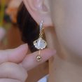 thumbnail image 4 of WILLBEST Aretes Y Collar Mujer Pendientes De Flores Pendientes Grandes De Flores Pendientes Florales Para Mujer Pendientes De Aro Doble Para Piercing 34, 4 of 4