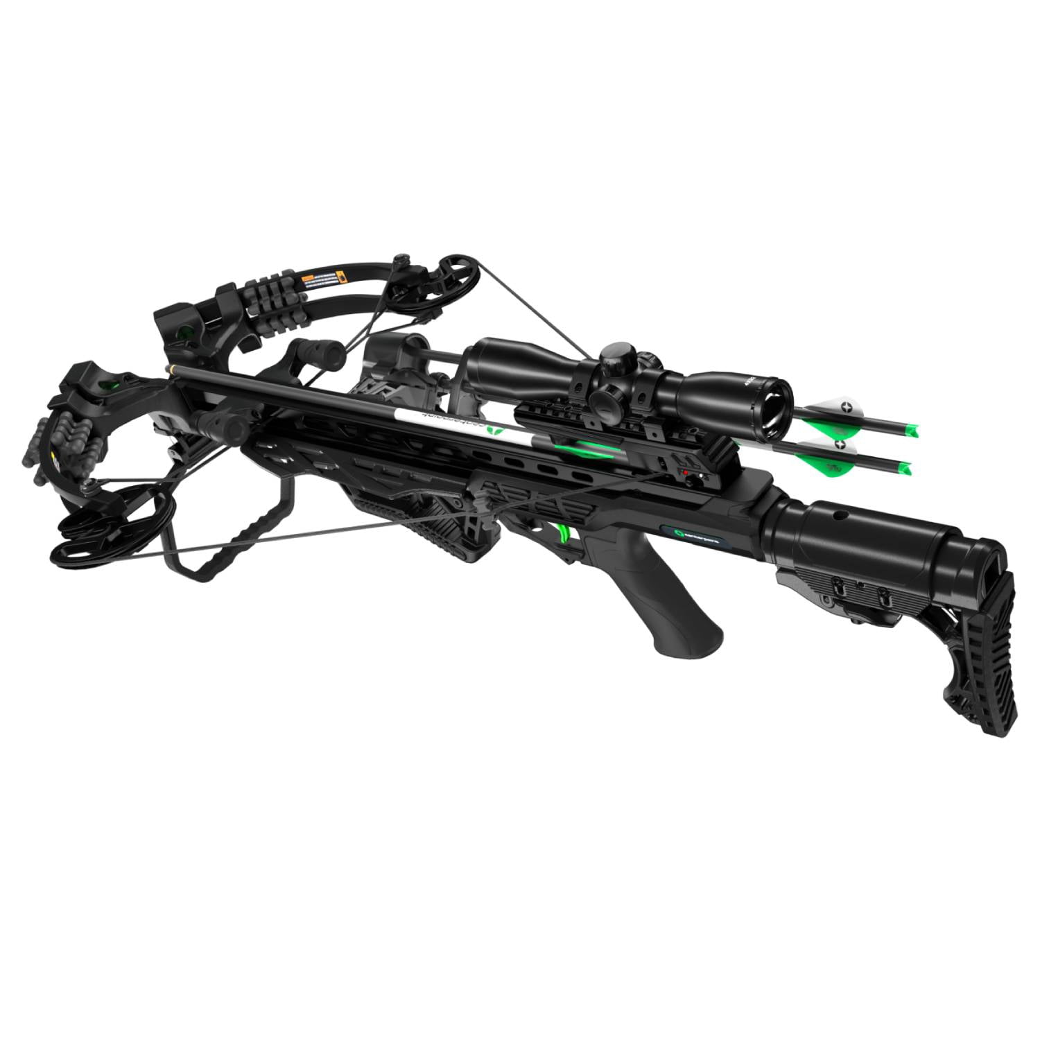 CenterPoint Archery Amped 425 FPS Compound Crossbow with Crossbow Package & Silent Crank (Black)