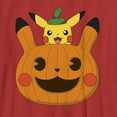 thumbnail image 2 of Boy's Pokemon Halloween Pikachu Jack-O'-Lantern  Graphic Tee Red X Large, 2 of 4