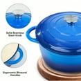 thumbnail image 4 of 4.5 QT Enameled Dutch Oven Pot With Lid, Cast Iron Dutch Oven With Dual Handles For Bread Baking, Cooking, Non-Stick Enamel Coated Cookware, 4 of 7