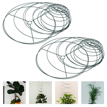 HEMOTON 2Pcs Spiral Vegetable Plant Support Stretchable Tomato Grow Support Cage Ring