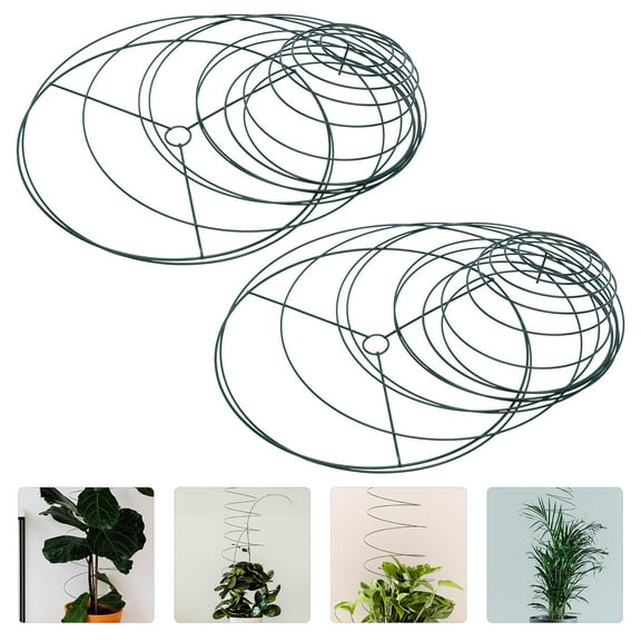 HEMOTON 2Pcs Spiral Vegetable Plant Support Stretchable Tomato Grow Support Cage Ring