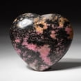 thumbnail image 3 of Polished Imperial Rhodonite Heart from Madagascar (300 grams), 3 of 4