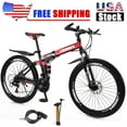 thumbnail image 2 of Unisex Adult Mountain Bike Full Suspension 26" 21 Speed MTB Folding Bicycle, 2 of 10
