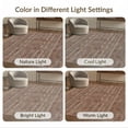 thumbnail image 7 of ODIKA 8'x10' Washable Area Rug Kilim Weathered Navy Bands Stepped Motif Distressed Faded Vintage for Dining Room, Large Office, Lounge, Non-Slip Chair-Friendly Mat, 7 of 7