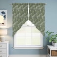 thumbnail image 6 of Swag Valance Curtains for Windows, Green Botanical Leaves Light Filtering Kitchen Curtains with Rod Pocket, Spring Eucalyptus Modern Window Treatment Valances for Living Room, 28x36 - 2 PCS, 6 of 9