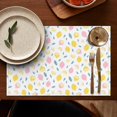 thumbnail image 5 of Set of 4 Cute Lemon Placemats, Durable Flax Linen Dining Table Mats, Wrinkle Free Heat Resistant with Fresh Yellow Citrus Fruit Pattern for Modern Summer Table Setting, 5 of 6