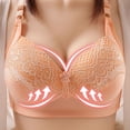 thumbnail image 3 of Eashery Bras for Women Full Coverage Deep V Seamless Bra Orange 95C, 3 of 4